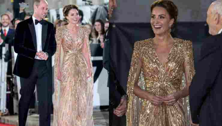 kate middleton abito oro