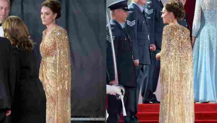 kate middleton abito oro