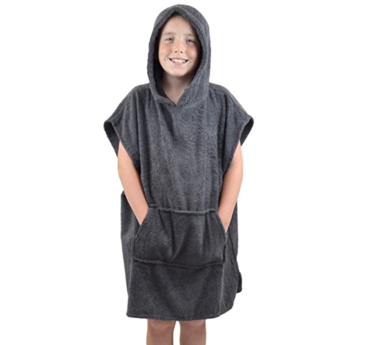 accappatoio poncho grigio 