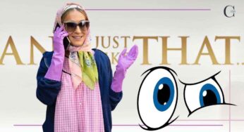 Carrie Bradshow in guanti da cucina e foulard: il motivo è confuso ma geniale
