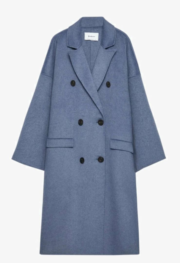 cappotto doppio petto azzurro