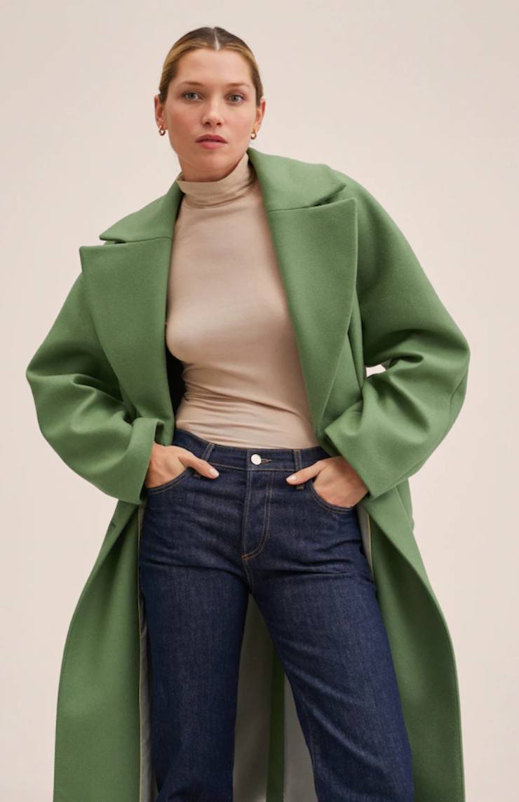 cappotto over size verde