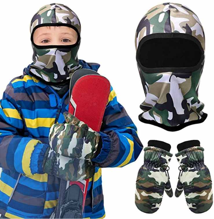 maschera-impermeabile-e-guanti-bambini-sciare-amazon