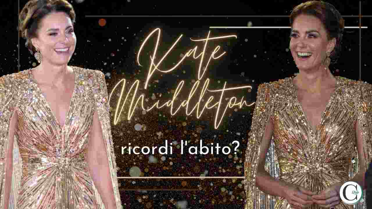 copertina kate middleton abito oro