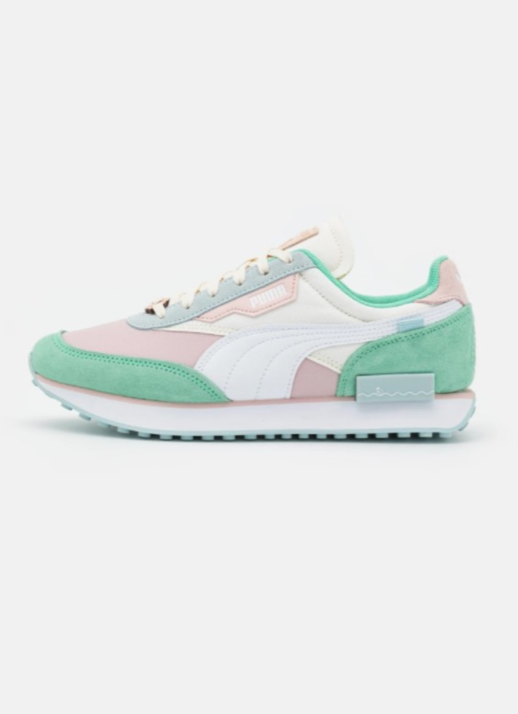 sneakers puma bianche verdi rosa