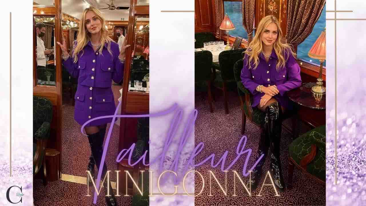 tailleur minigonna chiara ferragni