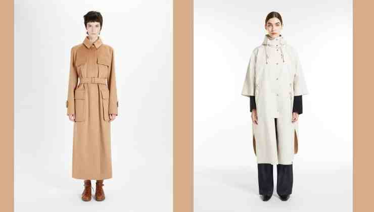 modelle trench bianco e marrone