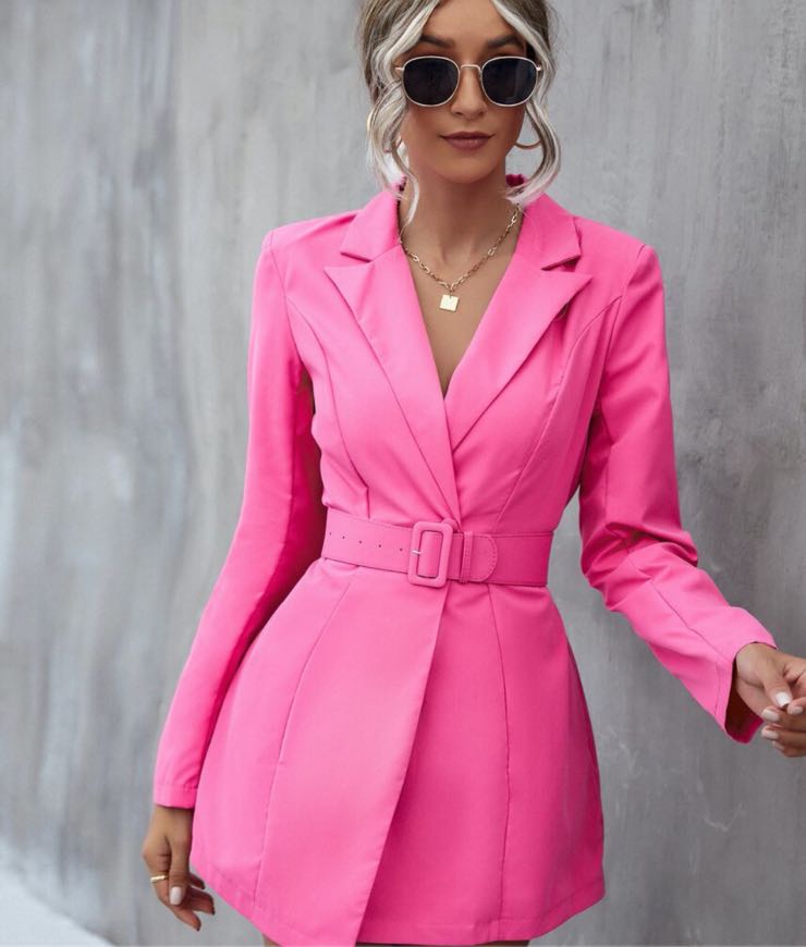 Abito blazer fucsia Shein