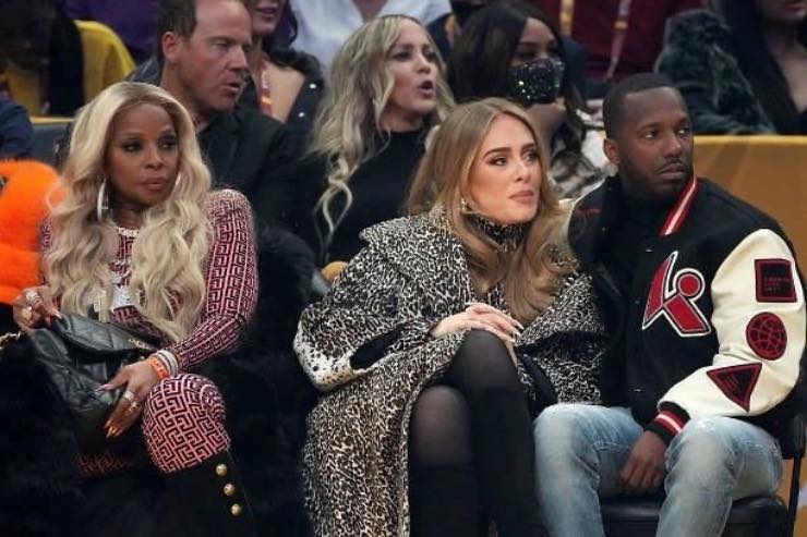 Adele cappotto animalier NBA All Stars game