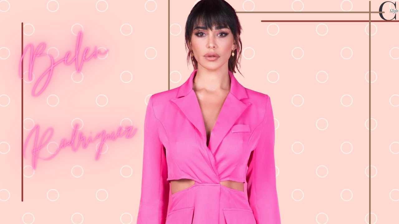 Belen Rodriguez blazer fucsia-ciaostyle.it