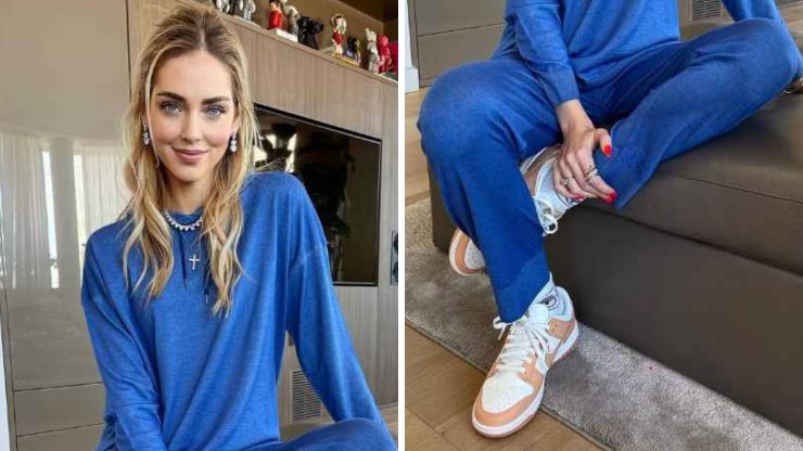 Chiara Ferragni in blu