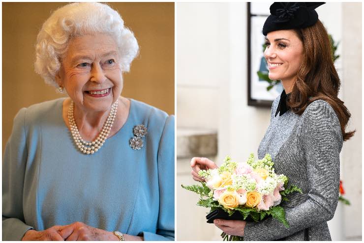 REGINA ELISABETTA e KATE MIDDLETON collana