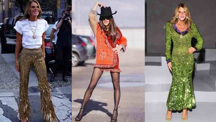 anna dello russo outfit glitter ed etnico