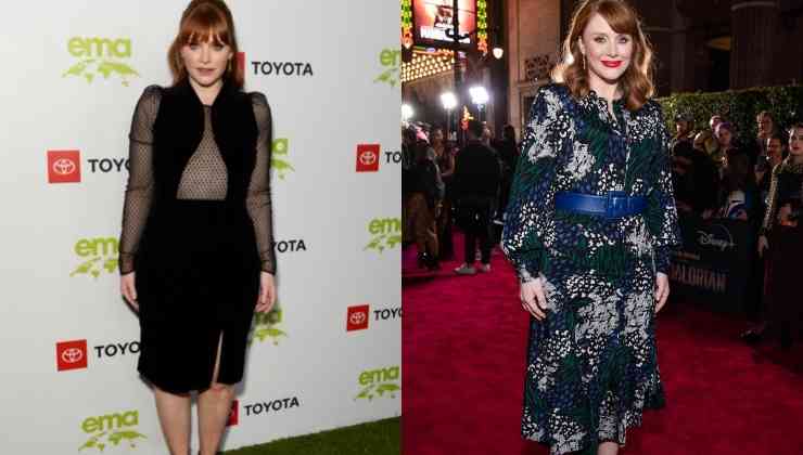 bryce howard abito scollato e con stampe