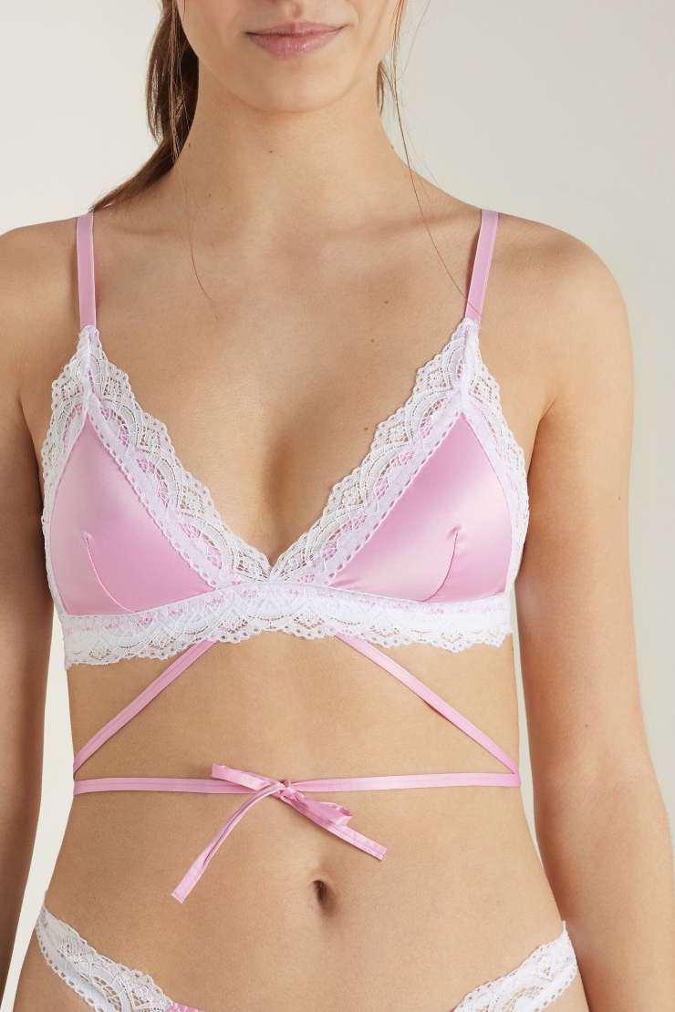 reggiseno triangolo rosa tezenis