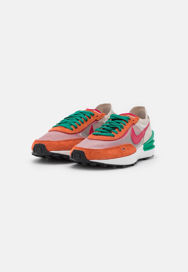 sneakers nike arancio verde rosa