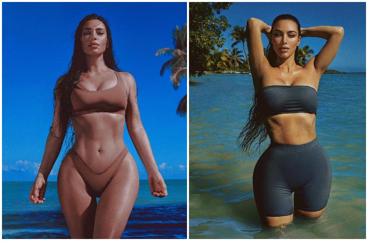 Kim Kardashian swimwear modellante