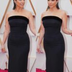 Kourtney Kardashian in Mugler e sandali Aquazzura Oscar 2022