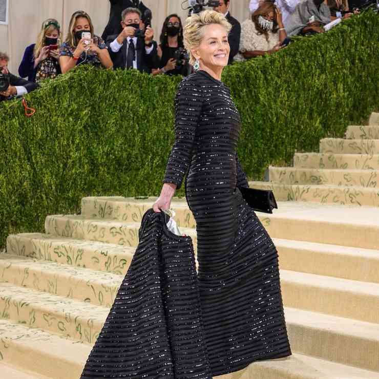 Sharon Stone in Thom Browne