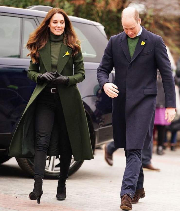 William e Kate in verde