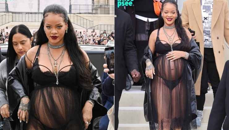 dettagli abito rihanna 