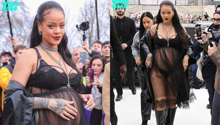 dettagli abito rihanna