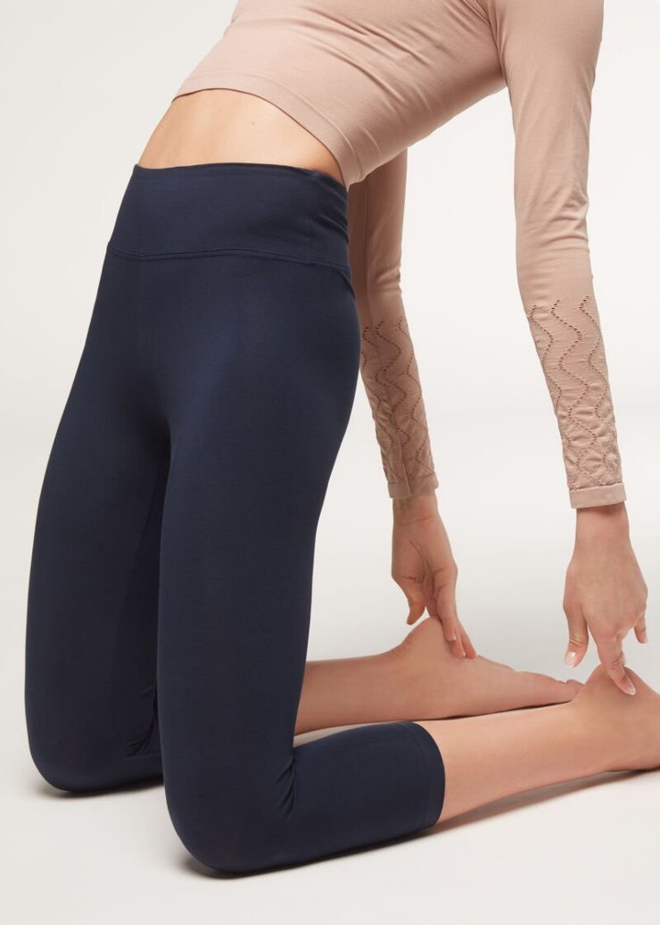 leggins blu primavera calzedonia