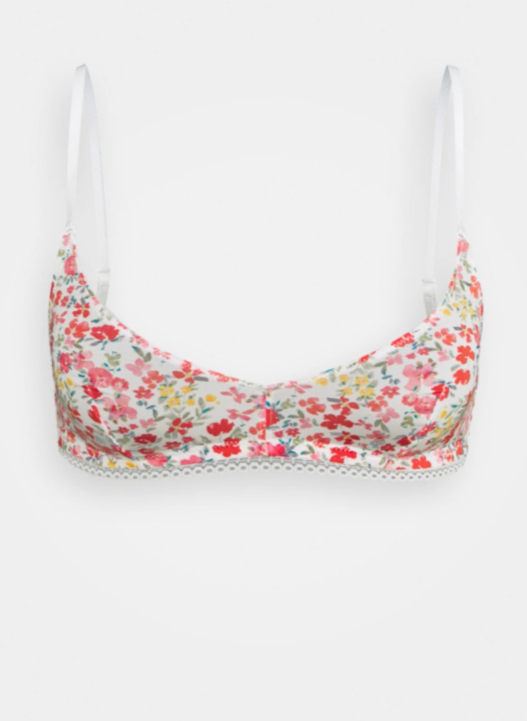 reggiseno fiori colorati balconcino