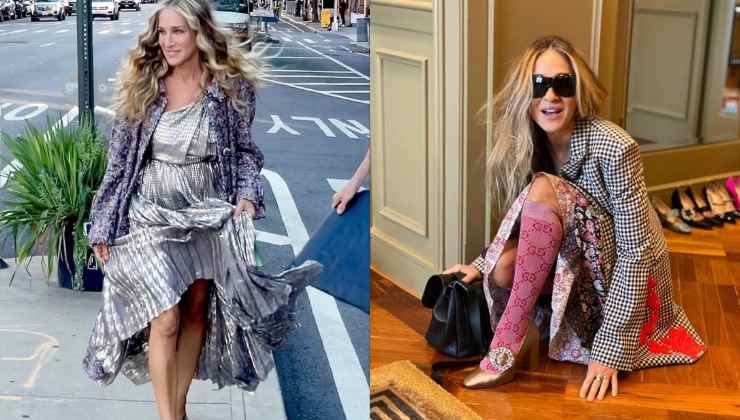 sarah jessica parker stampe e paillettes