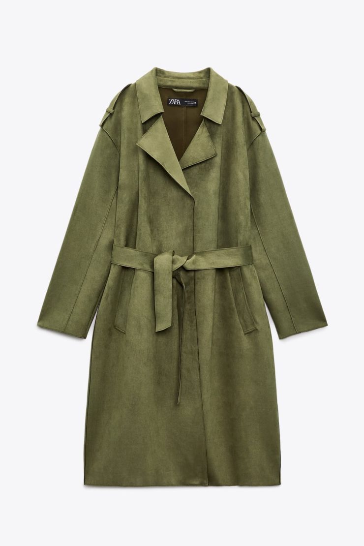 trench verde zara