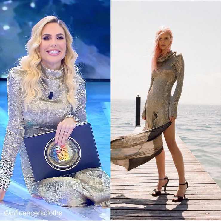 Ilary Blasi isola dei famosi vestito NERVI MILANO