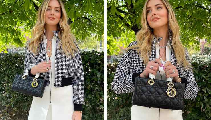 Chiara Ferragni con bag Dior 