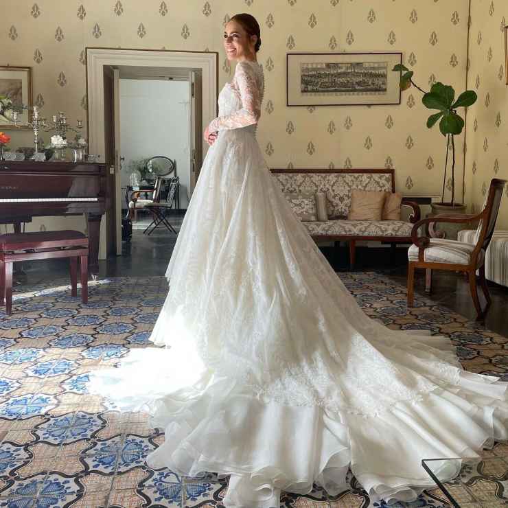 Miriam Leone in abito da sposa 