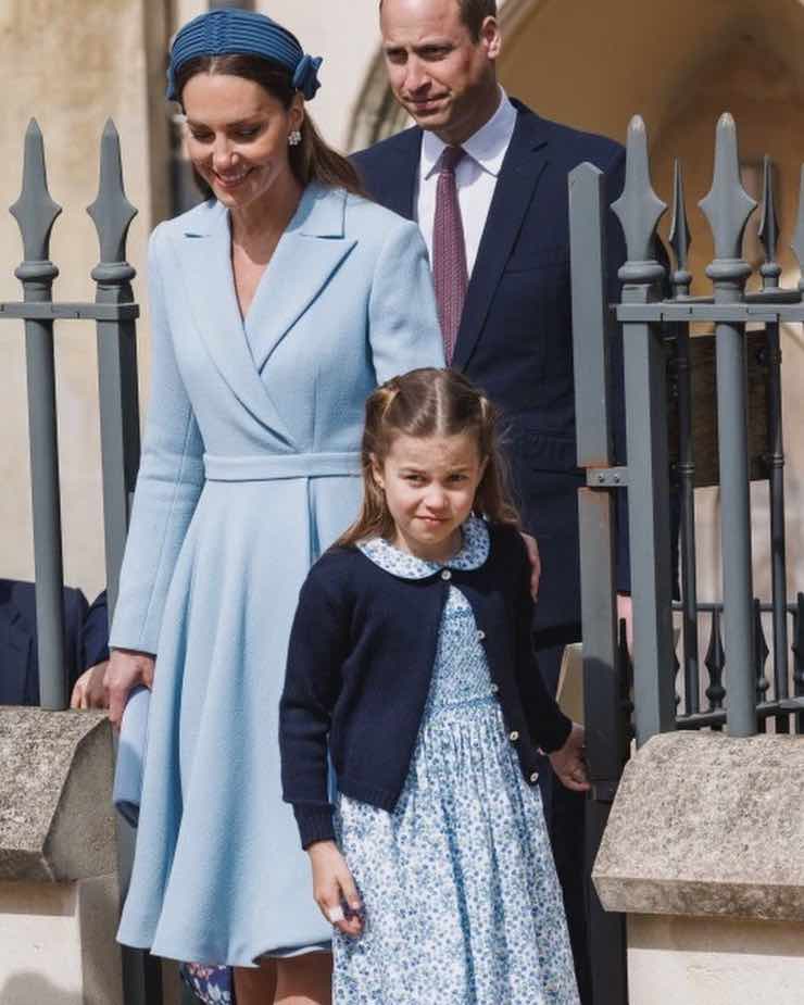 Principessa Charlotte vestito Pasqua papà William