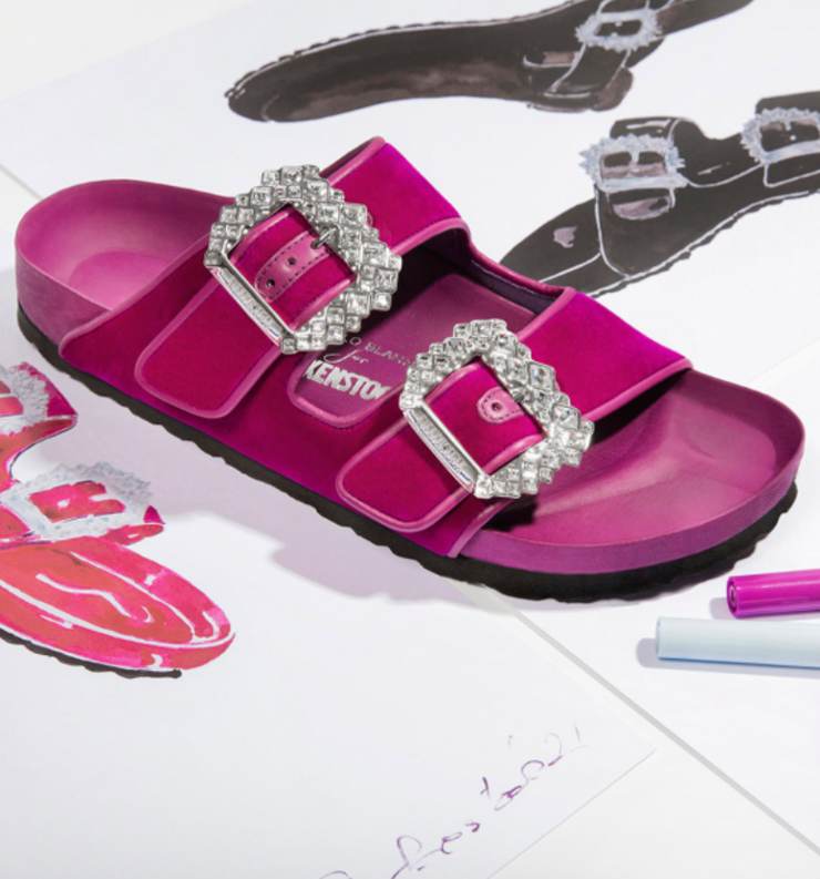 birkenstock capsule manolo blahnik fucsia