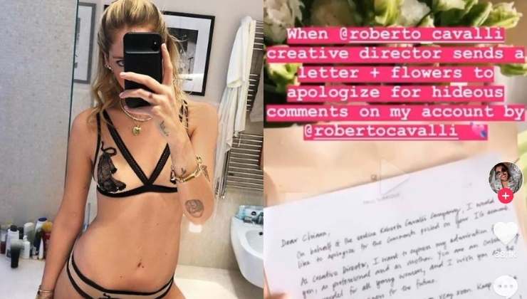 chiara ferragni screen roberto cavalli 