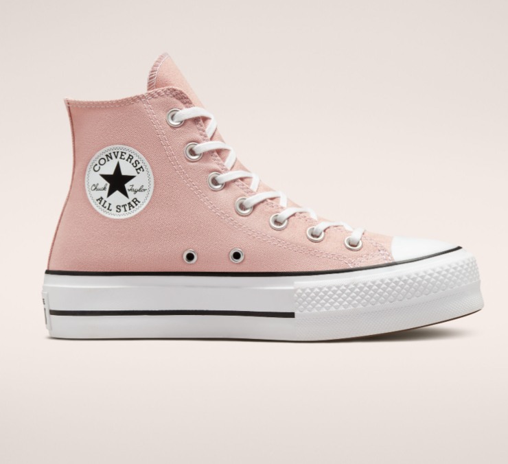 converse zeppa rosa confetto