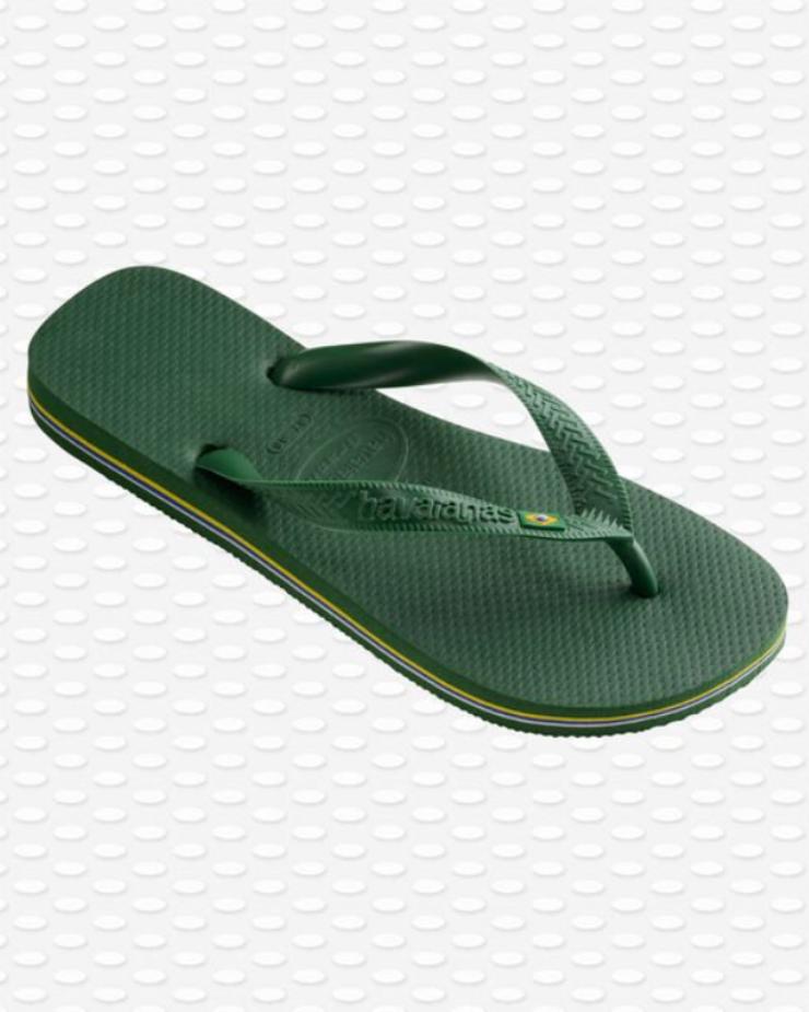 havaianas verde con bandiera donna