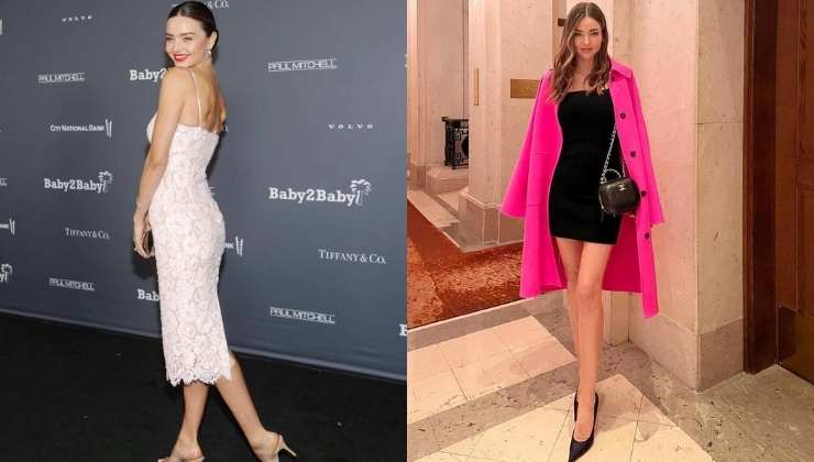 miranda kerr abiti aderenti e contrasti colori 