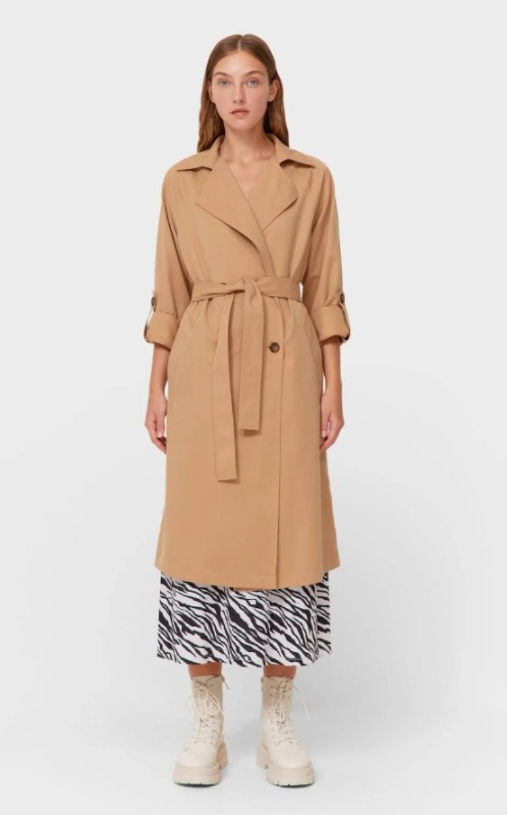 trench cammello donna