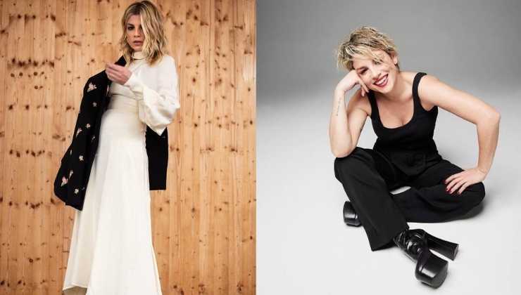 emma marrone total white e black