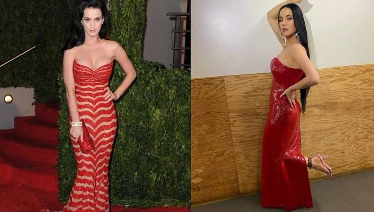 katy perry abiti rossi scollati 