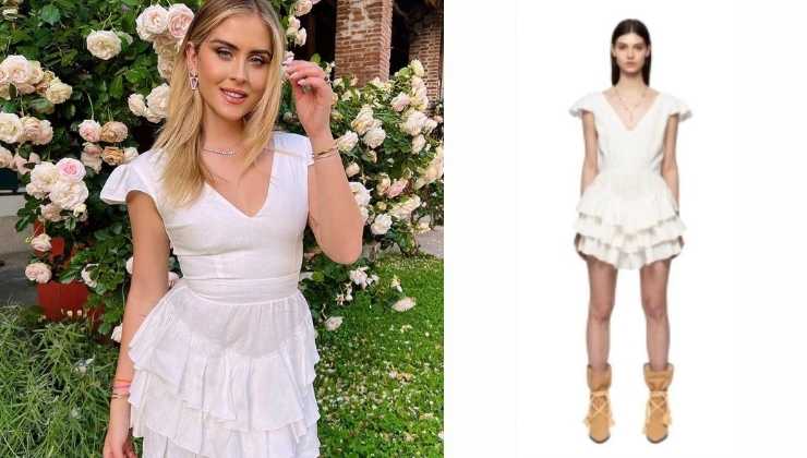 valentina ferragni brand abito bianco