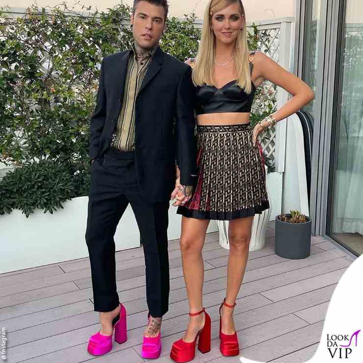 Chiara Ferragni e Fedez con tacchi