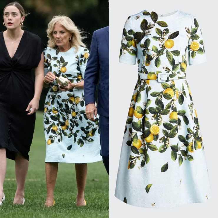 Jill Biden in Oscar de la Renta 