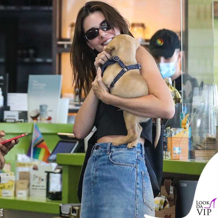 Kendall Jenner con cagnolino