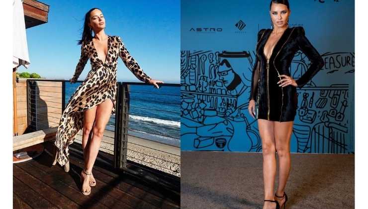 adriana lima minidress e animalier