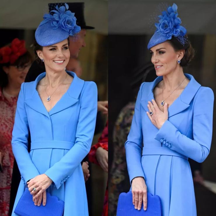 abito ceruleo kate middleton