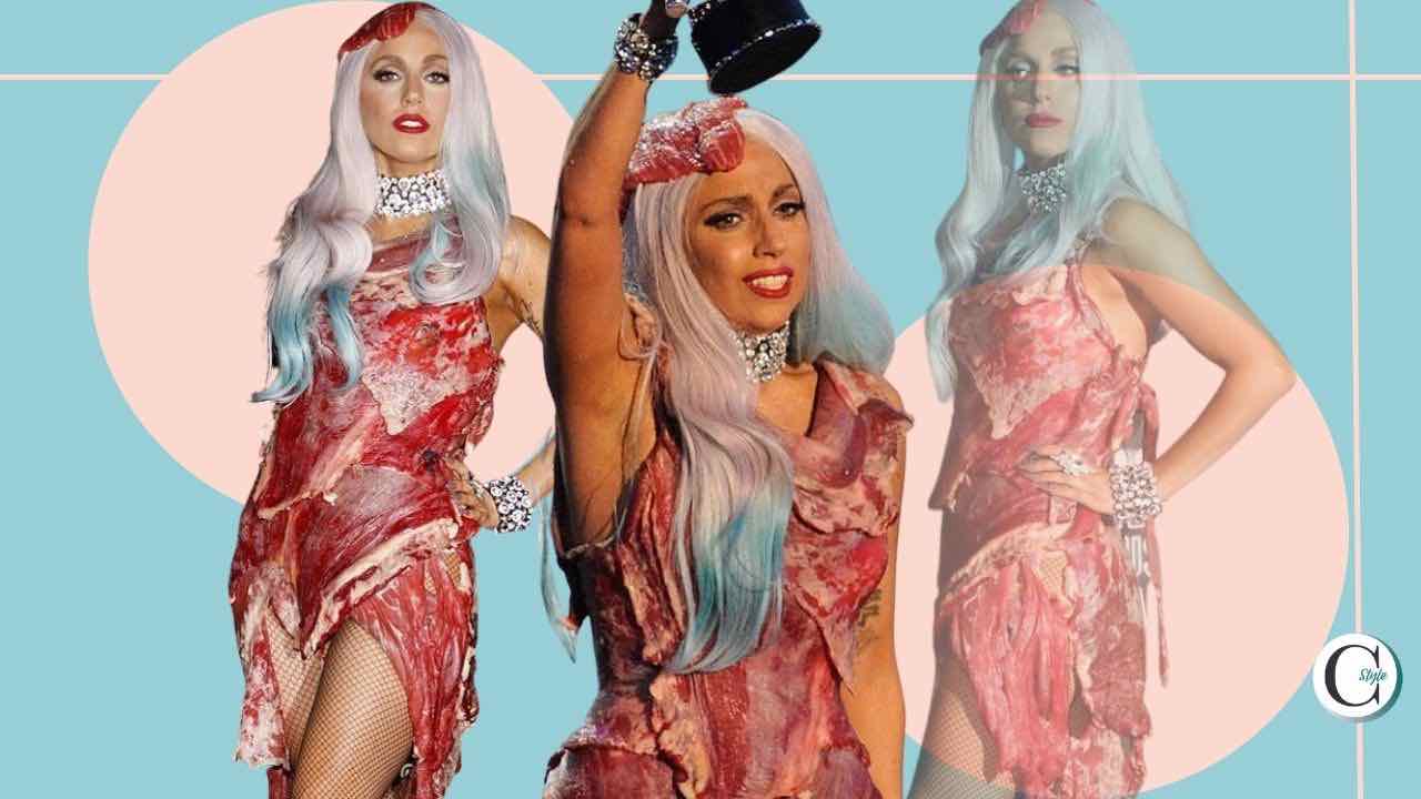 lady gaga abito carne