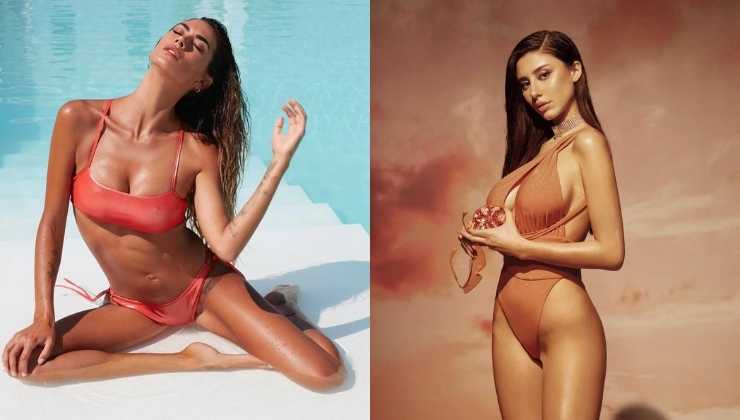 melissa satta e angela nasti costumi arancioni